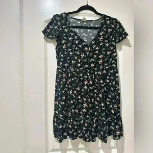 Black floral dress